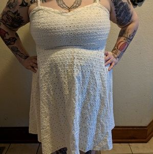 Ivory Eyelet mini dress